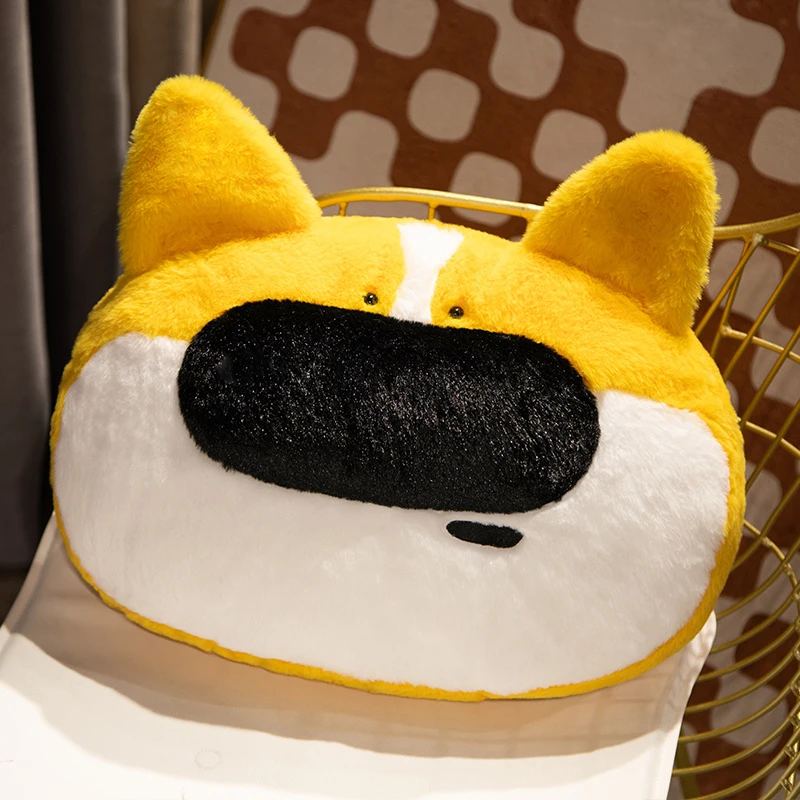 大鼻子修狗冬天暖手抱枕插手软毛绒保暖可爱暖手捂办公室睡觉抱枕