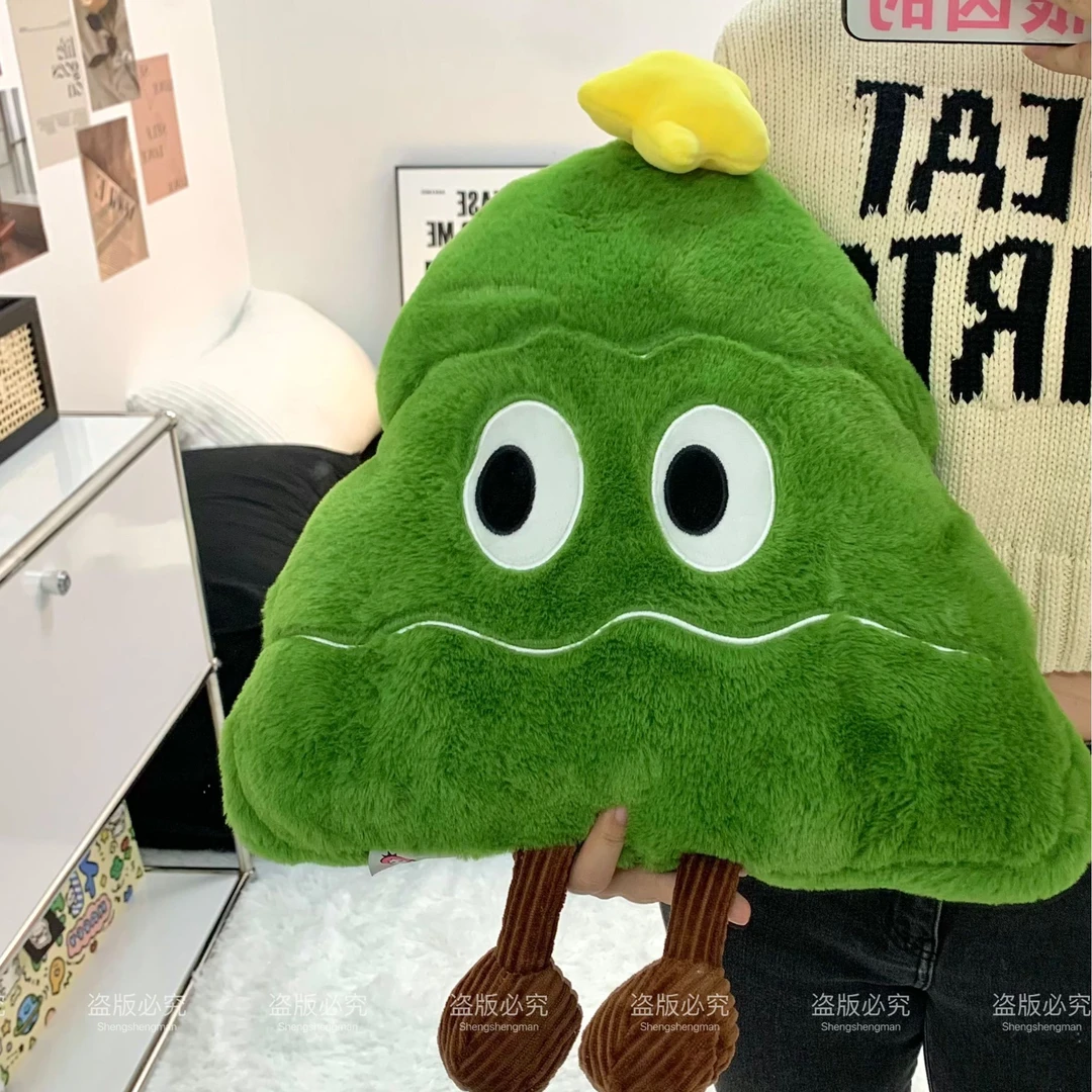 圣诞树靠垫睡觉毯抱枕二合一百变靠枕送礼物好物55cm