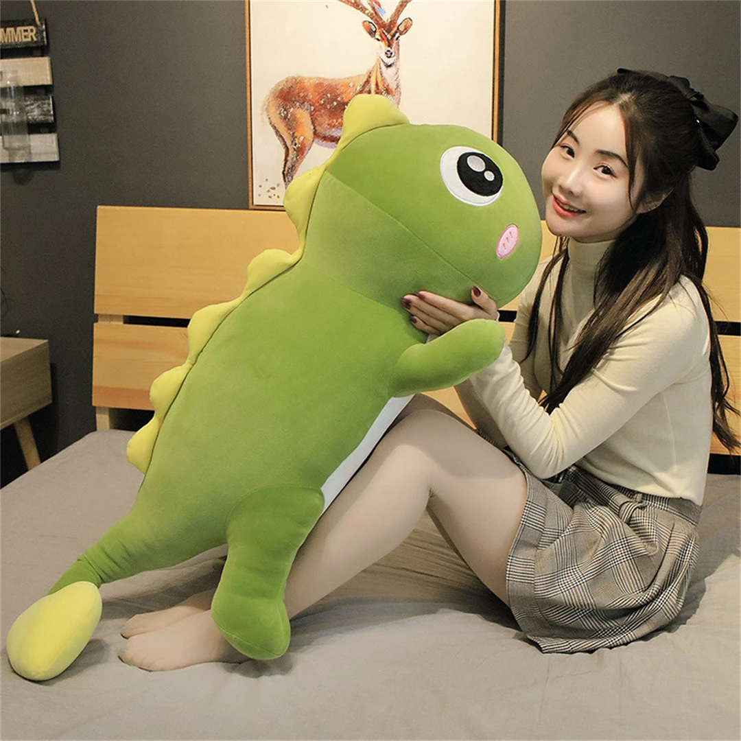 长条毛绒夹腿抱枕正版抱枕恐龙宝贝小恐龙玩偶恐龙娃娃百变跳跳猪