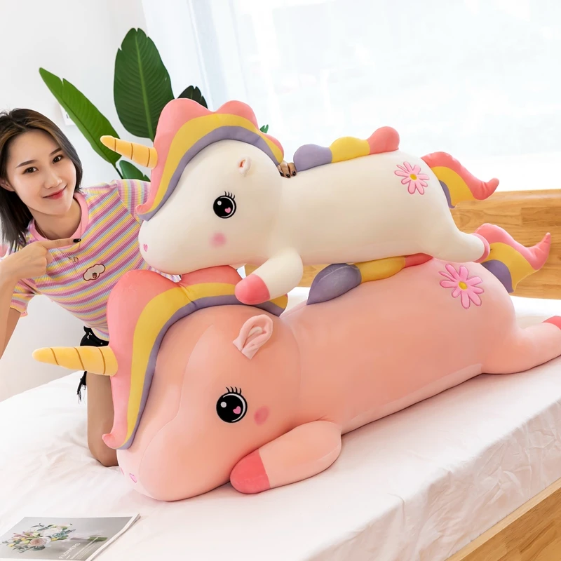 可爱独角兽公仔睡觉抱枕玩偶女生超萌毛绒玩具布娃娃女孩床上超软