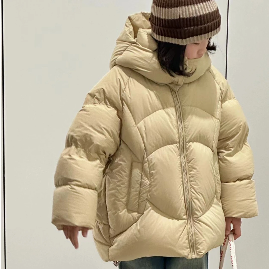 【设计师品牌】韩版中大童亲子90新标白鸭绒百搭连帽加厚羽绒 101