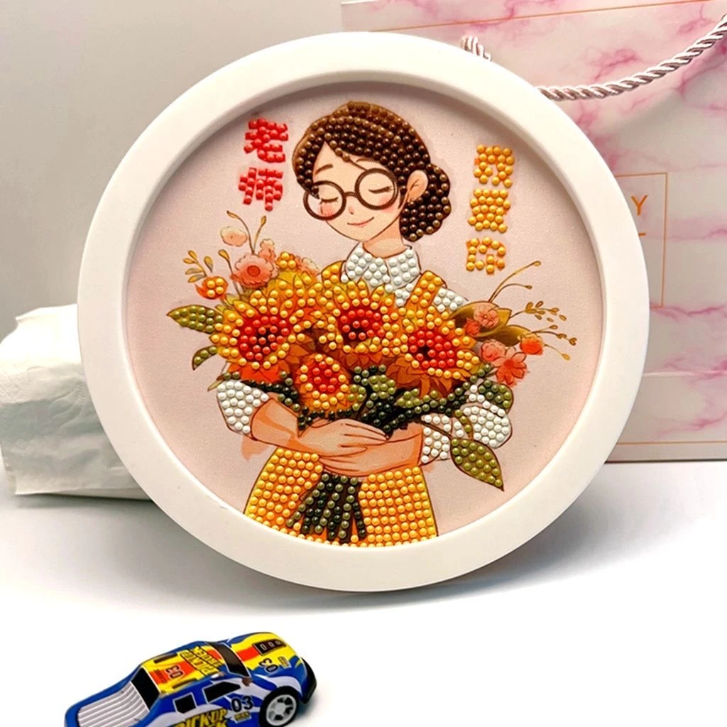 新款教师节钻石画儿童手工diy幼儿园钻石贴画材料包送老师礼物