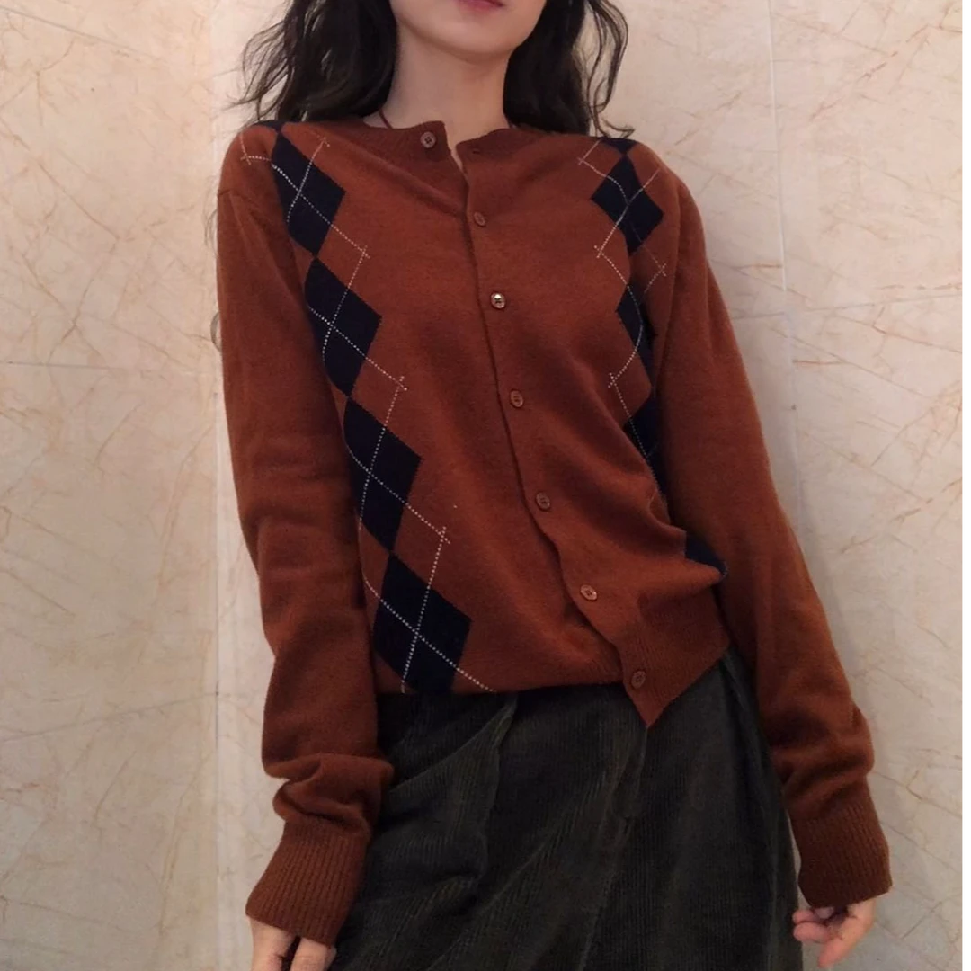 【文艺风羊毛开衫】高定复古学院风秋冬打底毛衣百搭气质感经典针织