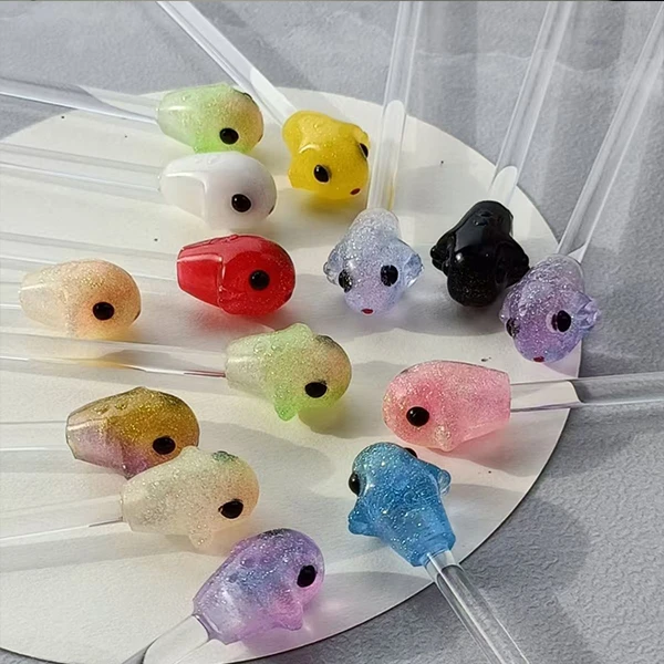 鱼宠六件套鱼宠小别野高透积木缸小灯逗鱼棒鱼饲料榄仁叶吸便器