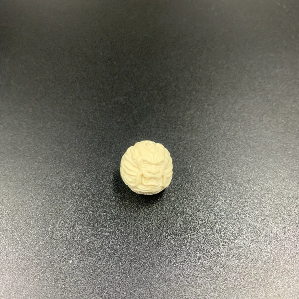 P7024天然猛犸牙龙戏珠雕刻龙球单珠 支持鉴定 假一罚四