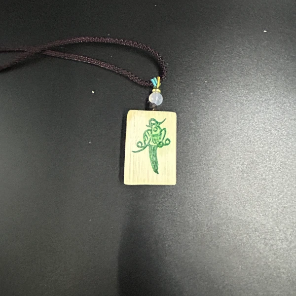 C9534天然猛犸牙财财牌吊坠 支持鉴定 假一罚四