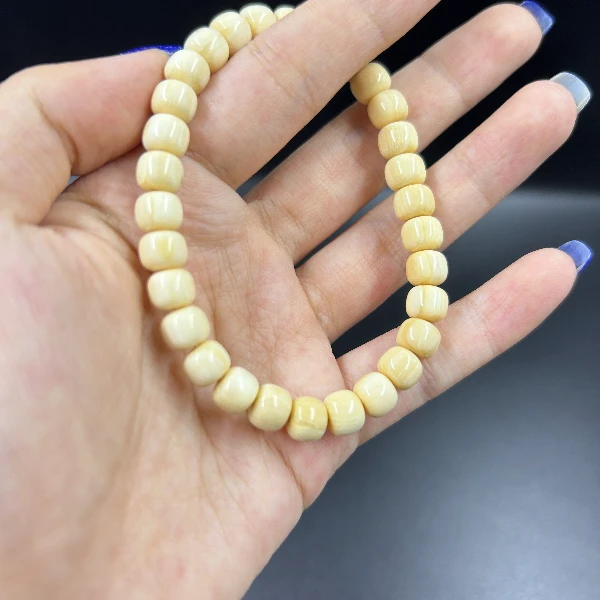 B8982天然猛犸牙手串 支持鉴定 假一罚四