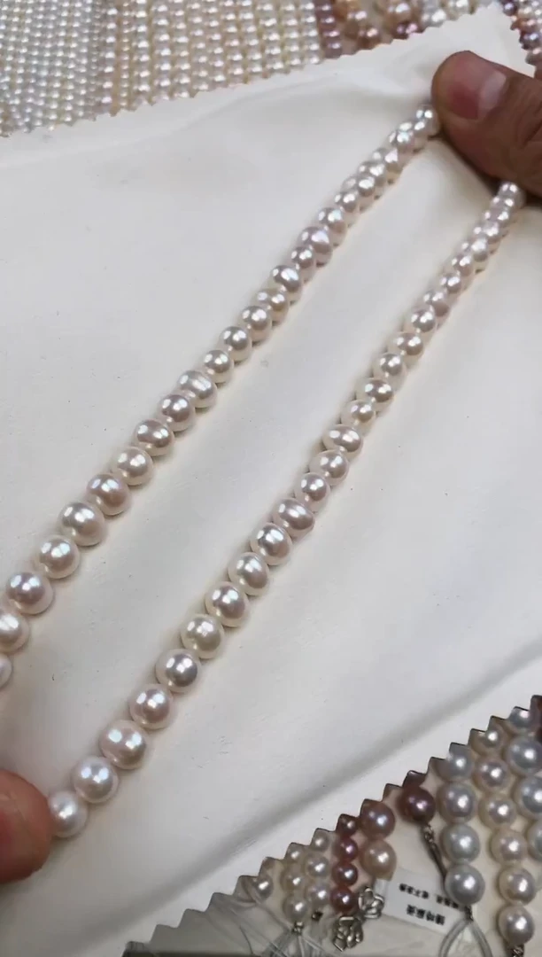 【闪购商品】淡水珍珠颈饰银S925镶嵌【璀月专属】7-8mm