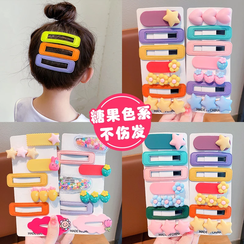 儿童发夹6-12岁碎发夹糖果色可爱宝宝刘海夹女童不伤发头饰发饰