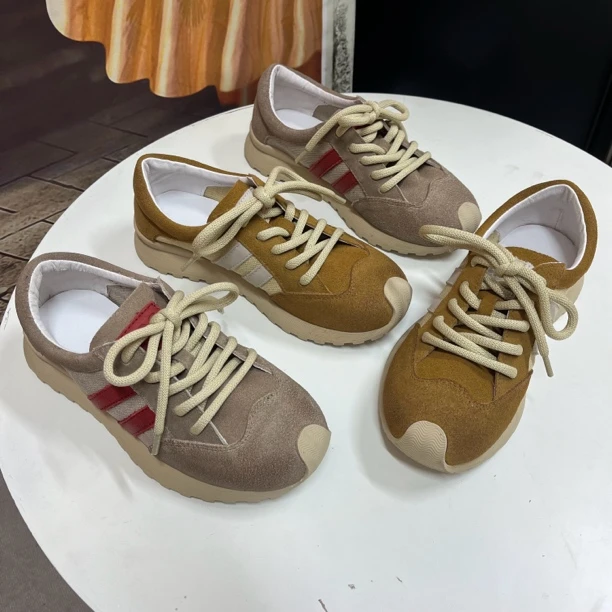 5025-1阿甘鞋女新款百搭松糕厚底系带运动休闲鞋舒适老爹鞋