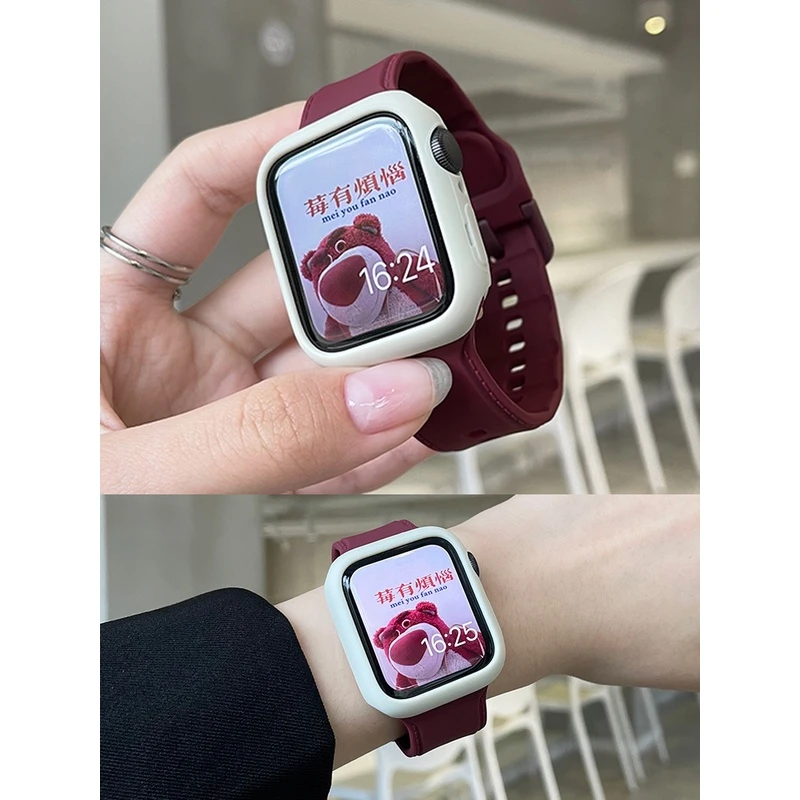 适用小米红米手表5/4Redmiwatch432表带硅胶反扣运动男女显白腕带