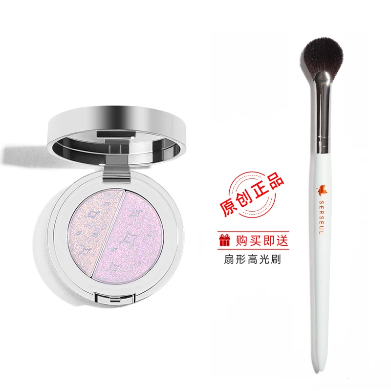 【达人专享】瑟色变色龙高光双色组合双重烤粉清透爆闪粉质一体盘