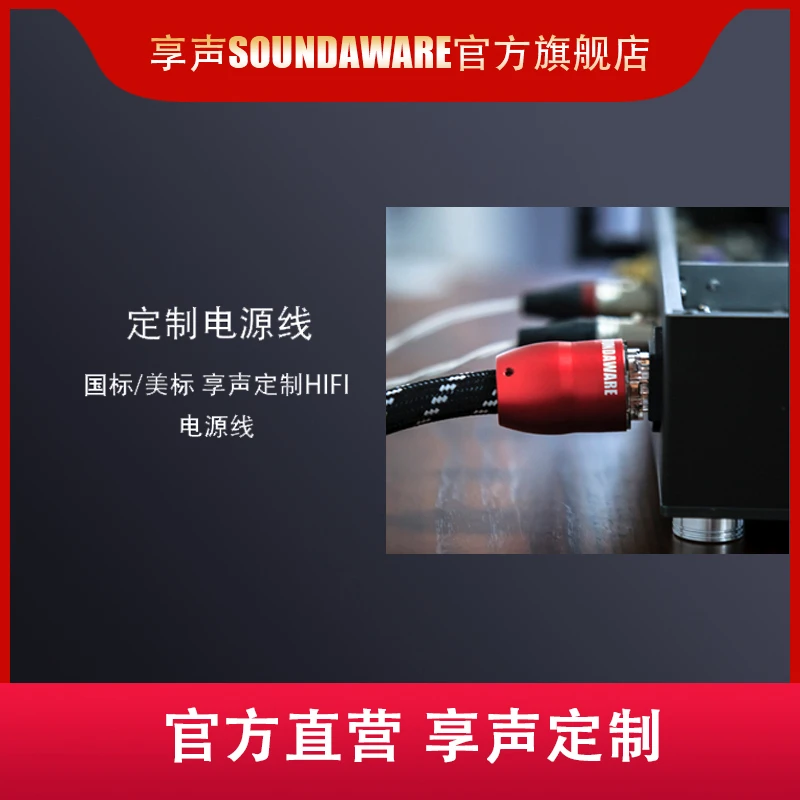 SOUNDAWARE/享声SPC-01定制发烧hifi电源线美标国际转盘解码功放