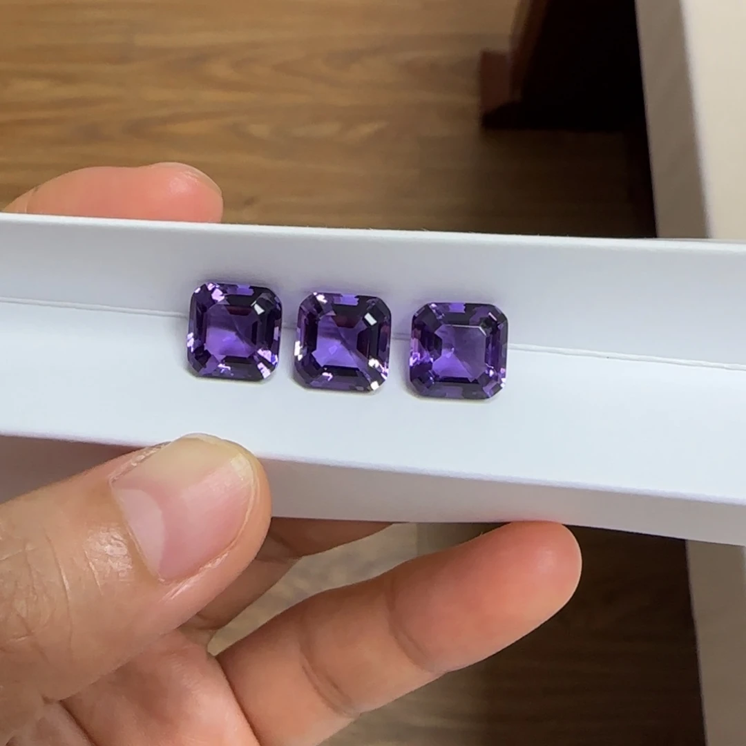 紫晶珠宝半成品未镶嵌天然 阿斯切10mm 多样性随机发一颗