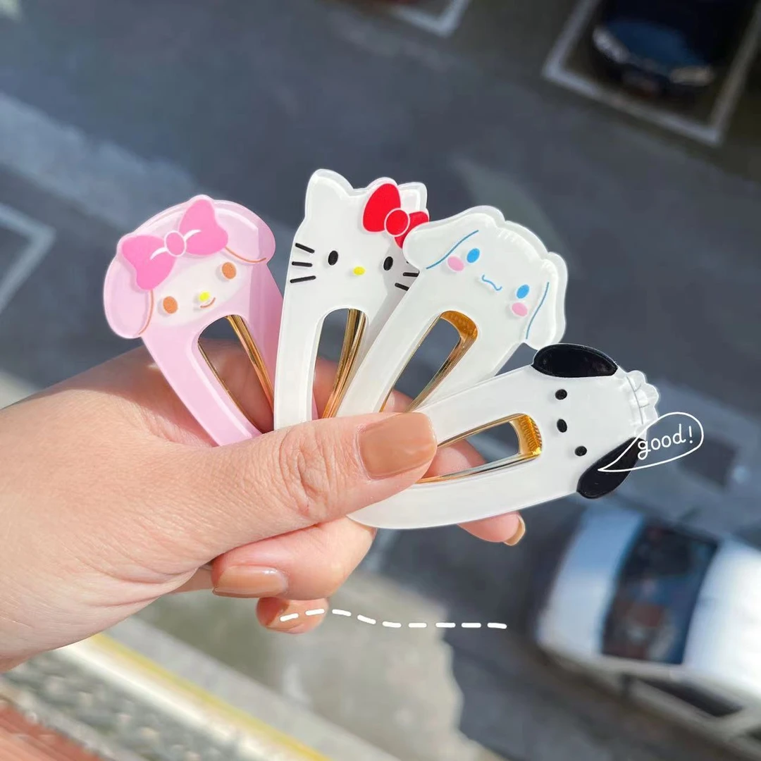 甜美可爱日系少女学生侧边刘海碎发夹库洛米发卡KT猫鸭嘴夹发饰Z