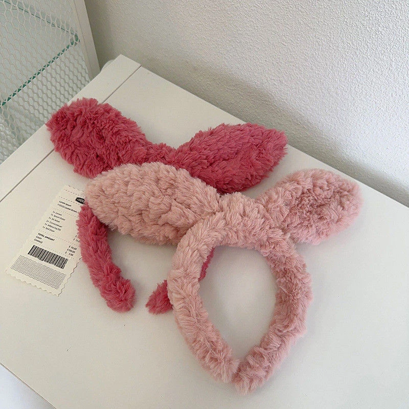显脸小毛绒迪士尼兔耳朵发箍女高级感洋气时尚女款洗脸高颅顶头箍