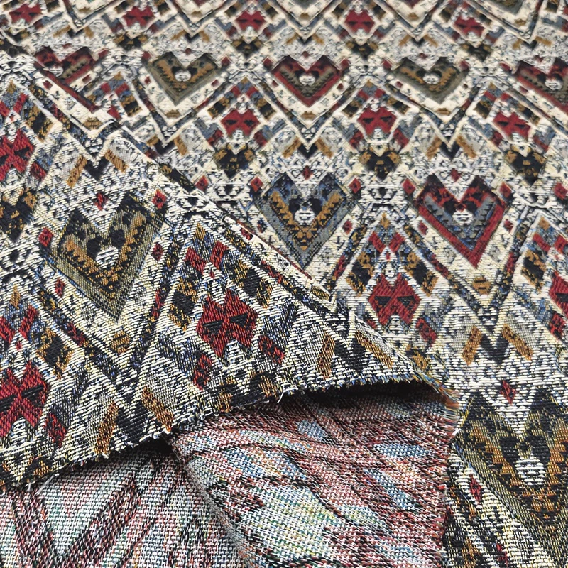 提花布料民族风外套马甲包包新款少数民族风格家纺布料