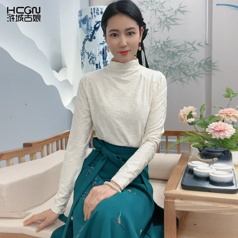 中式秋冬长袖精致印花简约风宽松显瘦女士通勤中式上衣WM1206256