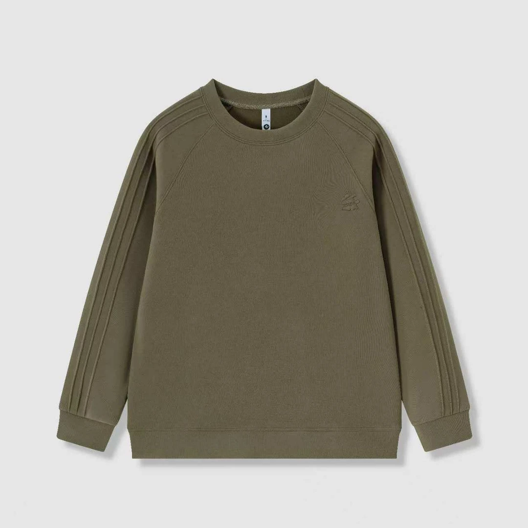 男士冬季新款保暖套头云朵绒圆领卫衣时尚百搭简约加绒加厚卫衣男