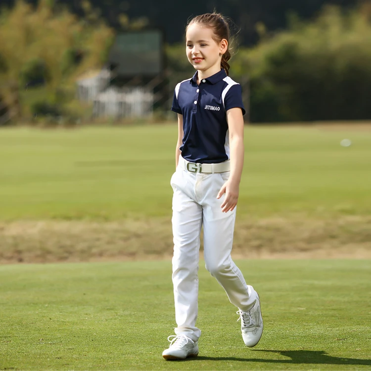 吉缇猫儿童高尔夫衣服女童短袖t恤夏季新款青少年golf吸汗速干