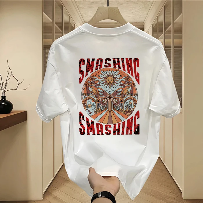 高街vibe潮牌短袖T恤男女同款夏季ins宽松重磅纯棉美式痞帅上衣