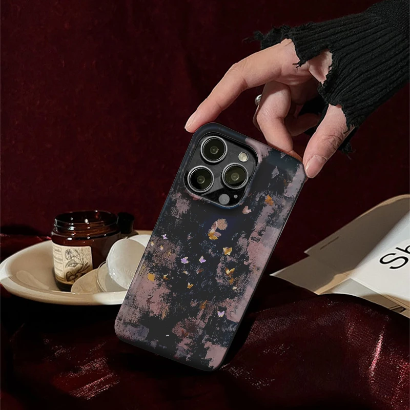 苹果15promax艺术小众手机壳ins风iPhone15pro个性14菲林13创女款