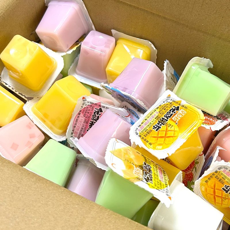 韩乐优酪果冻整箱4斤多口味混合散装食用果香果冻儿童休闲小零食~