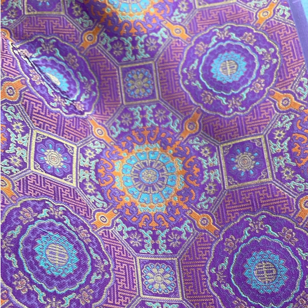 名家宋锦（紫八达晕纹锦）140幅宽桑蚕丝面料【一经开裁概不退换】