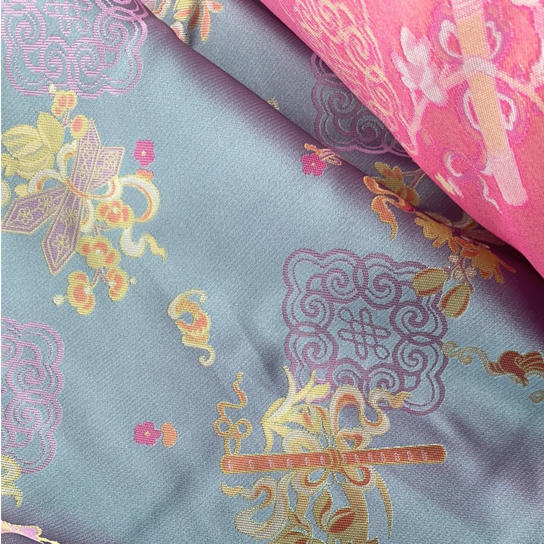 钱小萍宋锦（暗八仙）140幅宽桑蚕丝面料【一经开裁概不退换】