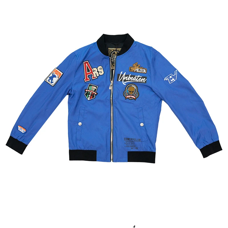 R9000章仔外星人头像图案金色刺绣外套男秋冬款18085331/3/5/9