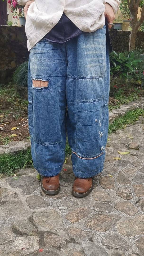 萱衣陌上.萱姐推荐拼布牛仔裤