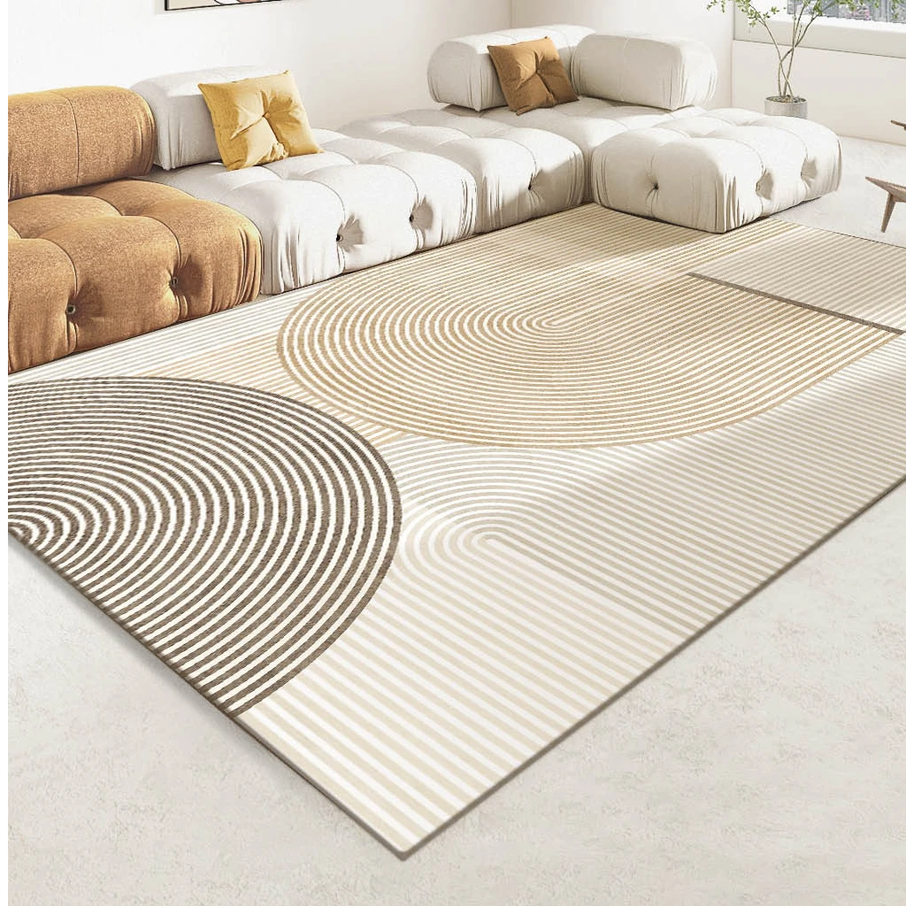 （暖棕）比利时免圈绒地毯客厅免五防地毯百搭好打理地毯简约毯