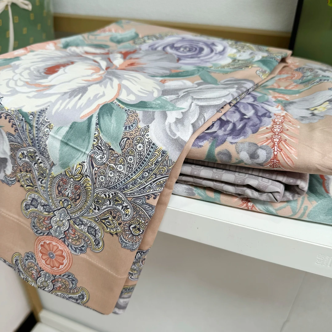 【大姚家纺】高品质80s长绒棉印花四件套 恋恋宫廷玉