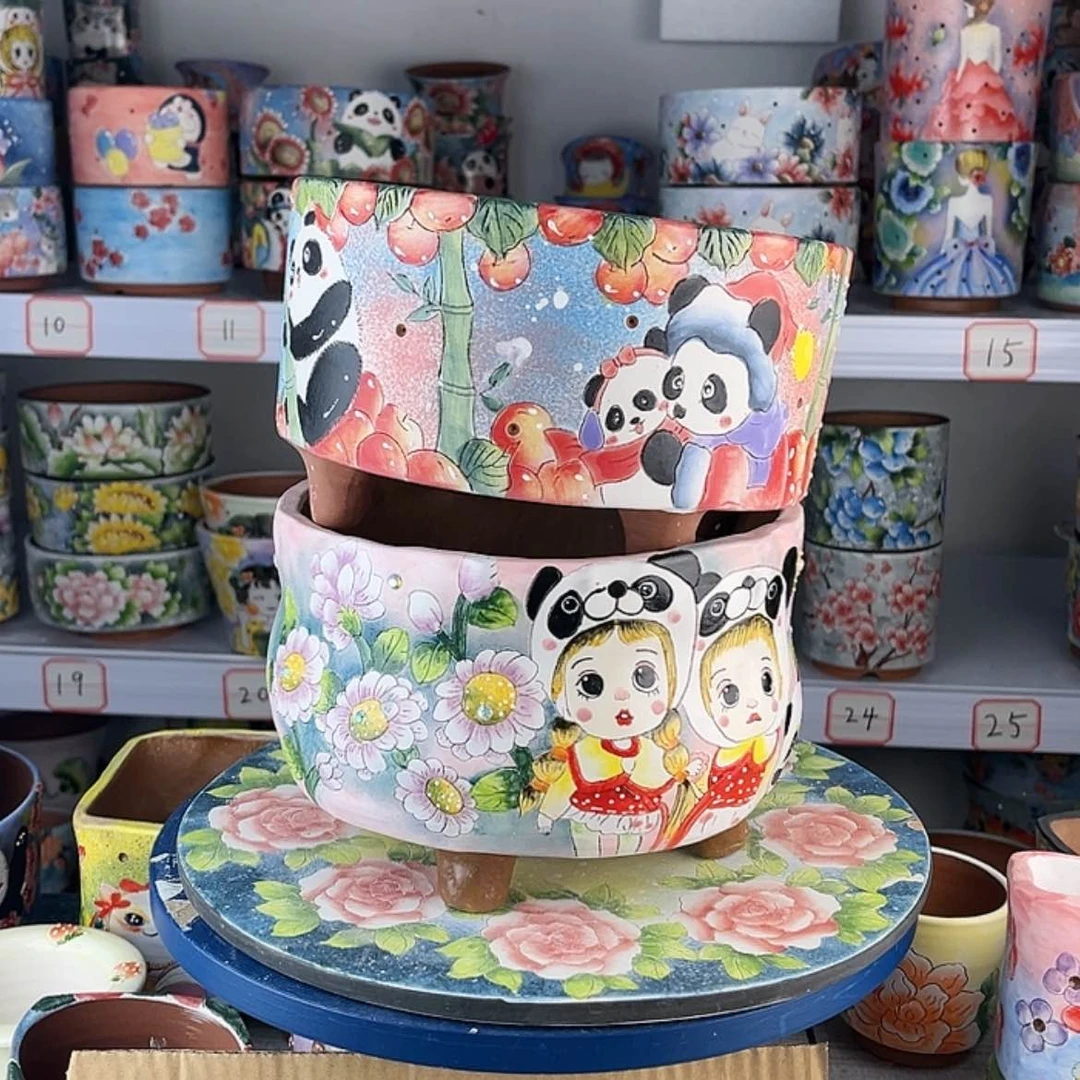 【闪购商品】紫砂花盆羽*?