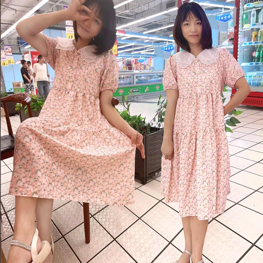 尔彩孕妇夏装碎花裙子夏季高级感孕妇装夏连衣裙时间款夏天雪纺裙