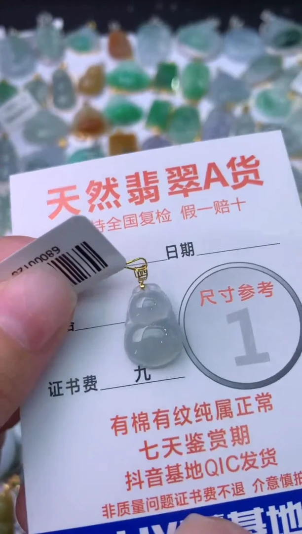【闪购商品】翡翠颈饰18K金镶嵌1111111111