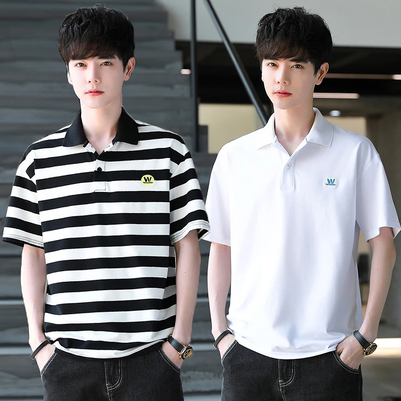 夏装青少年短袖T恤13-16岁初高中学生POLO衫上衣18男孩翻领半袖潮