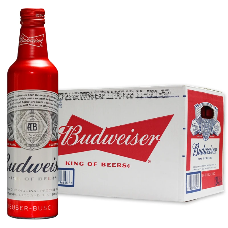 美国原装进口B/udweiser百/威啤酒罐整箱批发473ml24铝瓶装
