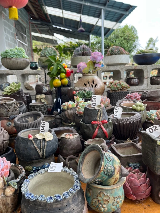 多肉花盆陶瓷粗陶透气创意大小号简约复古家用清仓