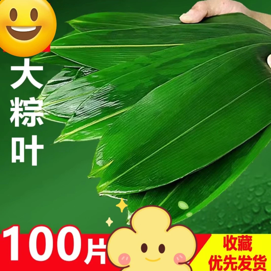 【2大包粽叶】共100片端午节包粽子