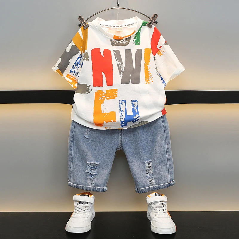 童装男童夏装T恤2024新款痞帅气宝宝薄款衣服儿童夏季时髦炸街潮
