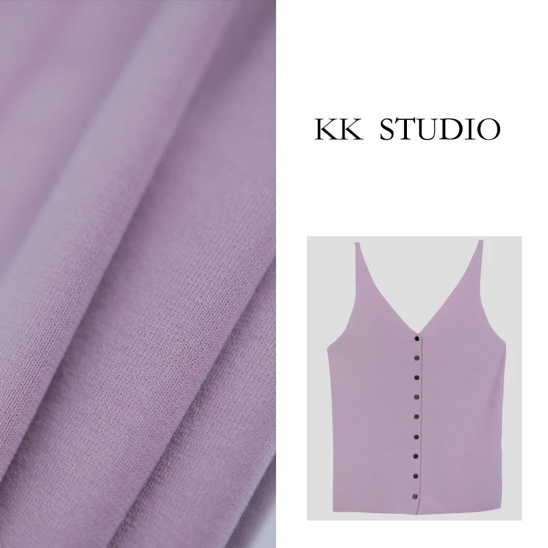 淇老板KK Studio”夏日多巴胺“时尚休闲百搭修身显瘦吊带背心8083