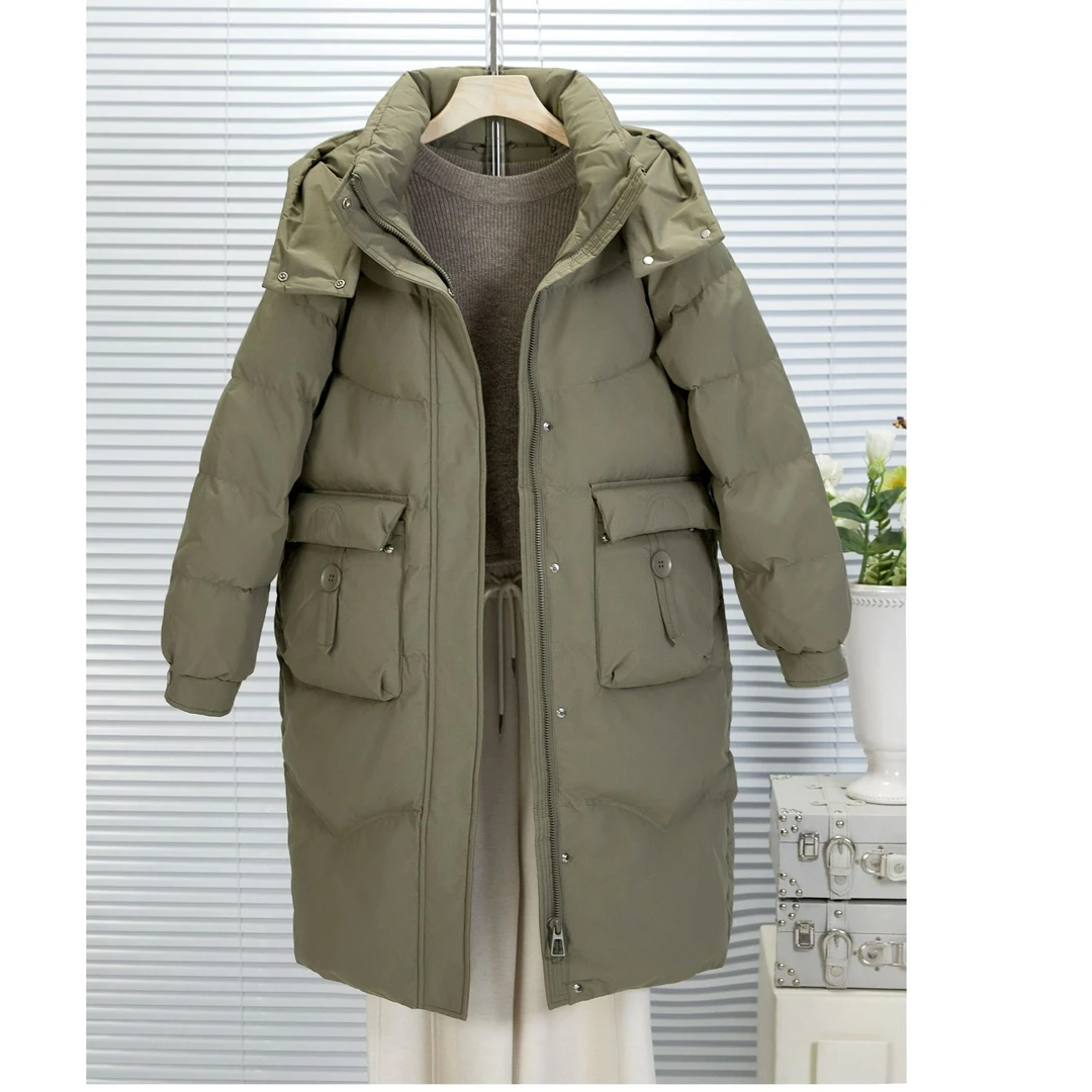 棉服女2024新款中长款棉袄加厚韩版宽松设计感大码面包服冬季外套