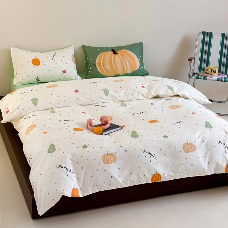 全棉纯棉 南瓜卡通 四件套 床品