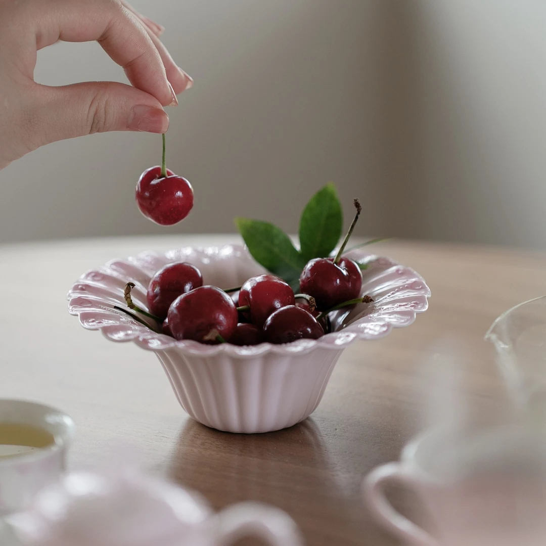 SK 蔓颜有田烧茶具家用陶瓷大容量中式纯手工粉色系列茶壶