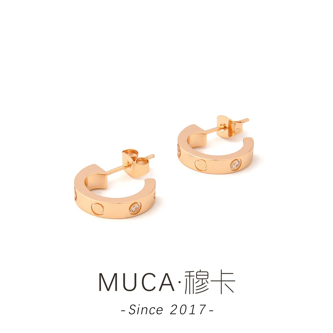 铜合金合成锆石耳饰 经典时尚百搭气质女耳钉Y417