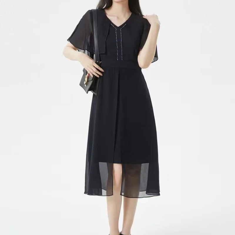 【T088】轻奢高级法式连衣裙夏季2023年新款女装气质别致惊艳连裙子