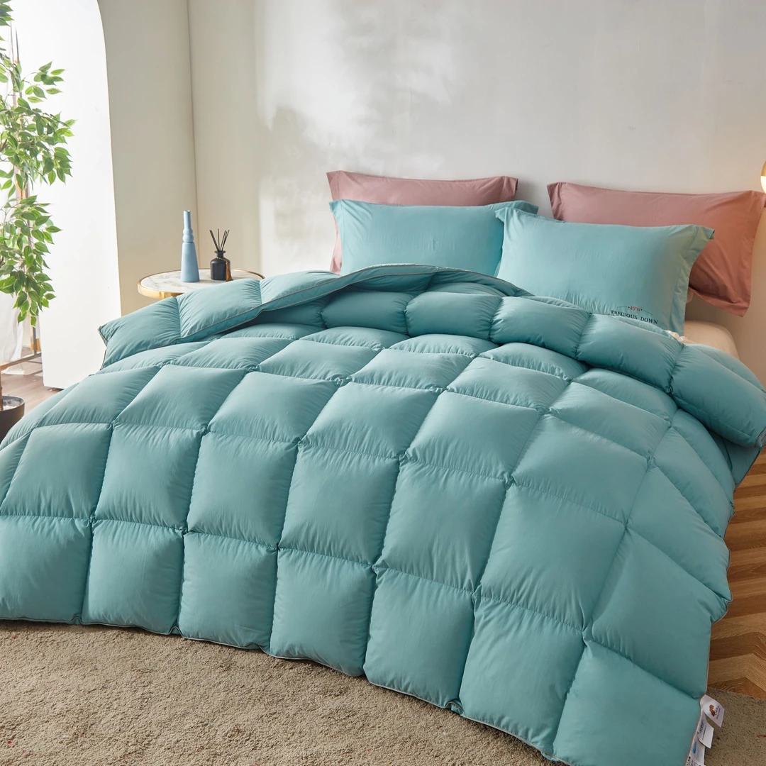 XIAN'E/仙娥【年中特惠】云柔棉蓝色95鹅绒春秋被WF014&XC179&XC178