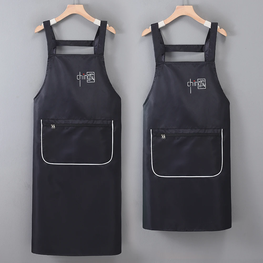 2023薄款冰丝围裙女厨房家用做饭工作服不起球不掉色纯色围腰罩衣