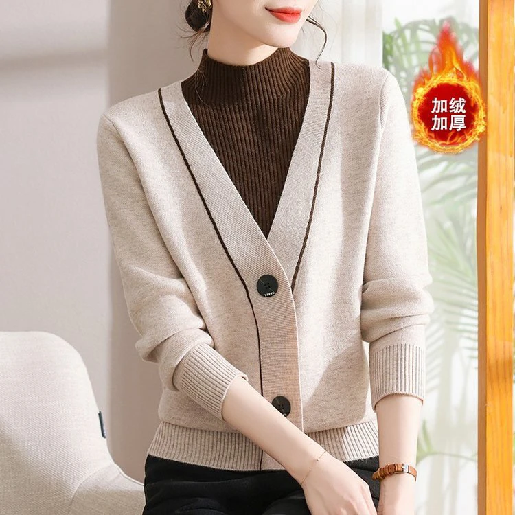 秋冬中老年妈妈装时尚百搭韩版加绒加厚打底衫8853